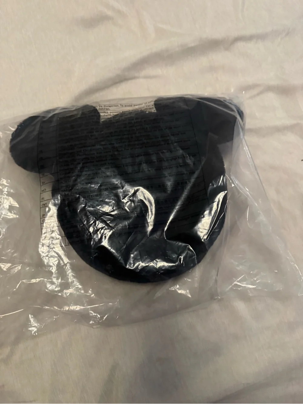 Plush Black Mickey Crossbody Bag